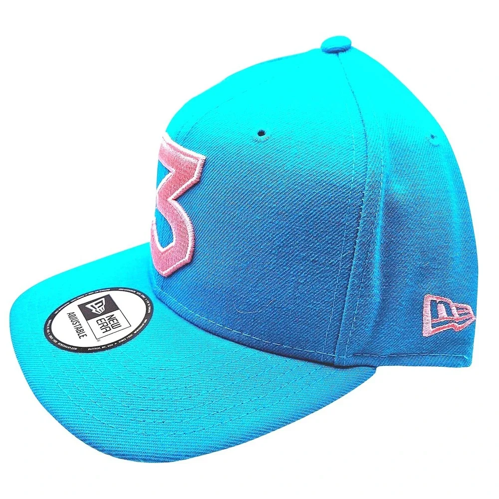 New Era Chance the Rapper 3 Snapback Hat Neon Blue Pink Adjustable Cap Mens OSFM